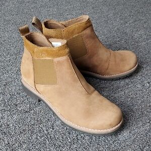 Chaco Tan Ankle Booties with Elastic Panels
